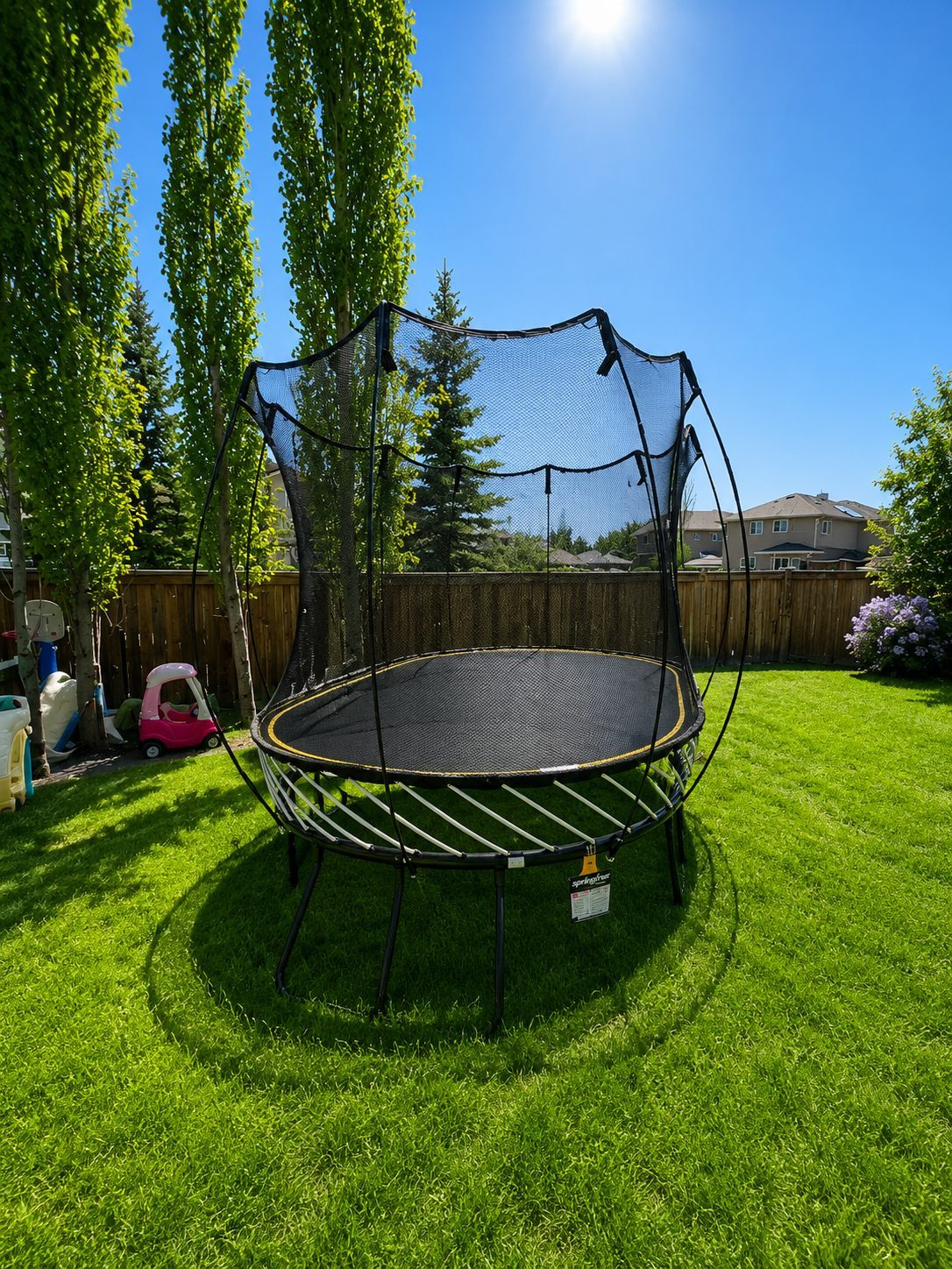 Springfree round trampoline assembly in Metro Vancouver